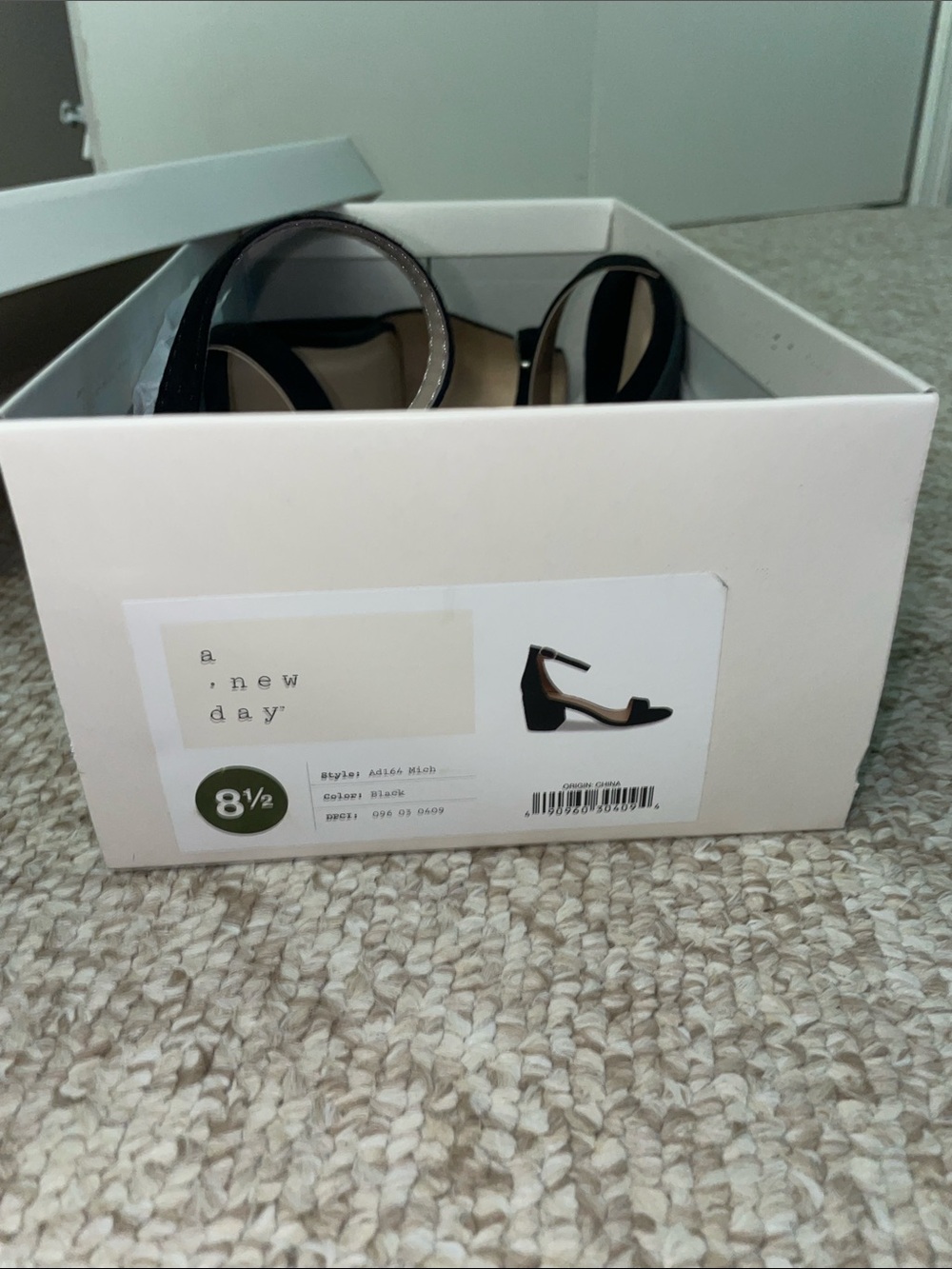 a new day Black Suede Ankle-Strap Block Heel Sandals - Picture 7 of 7